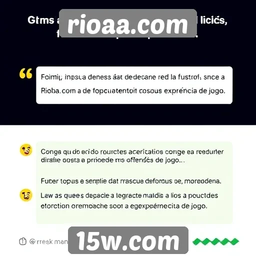 Feedback dos jogadores sobre as funcionalidades do rioaa.com